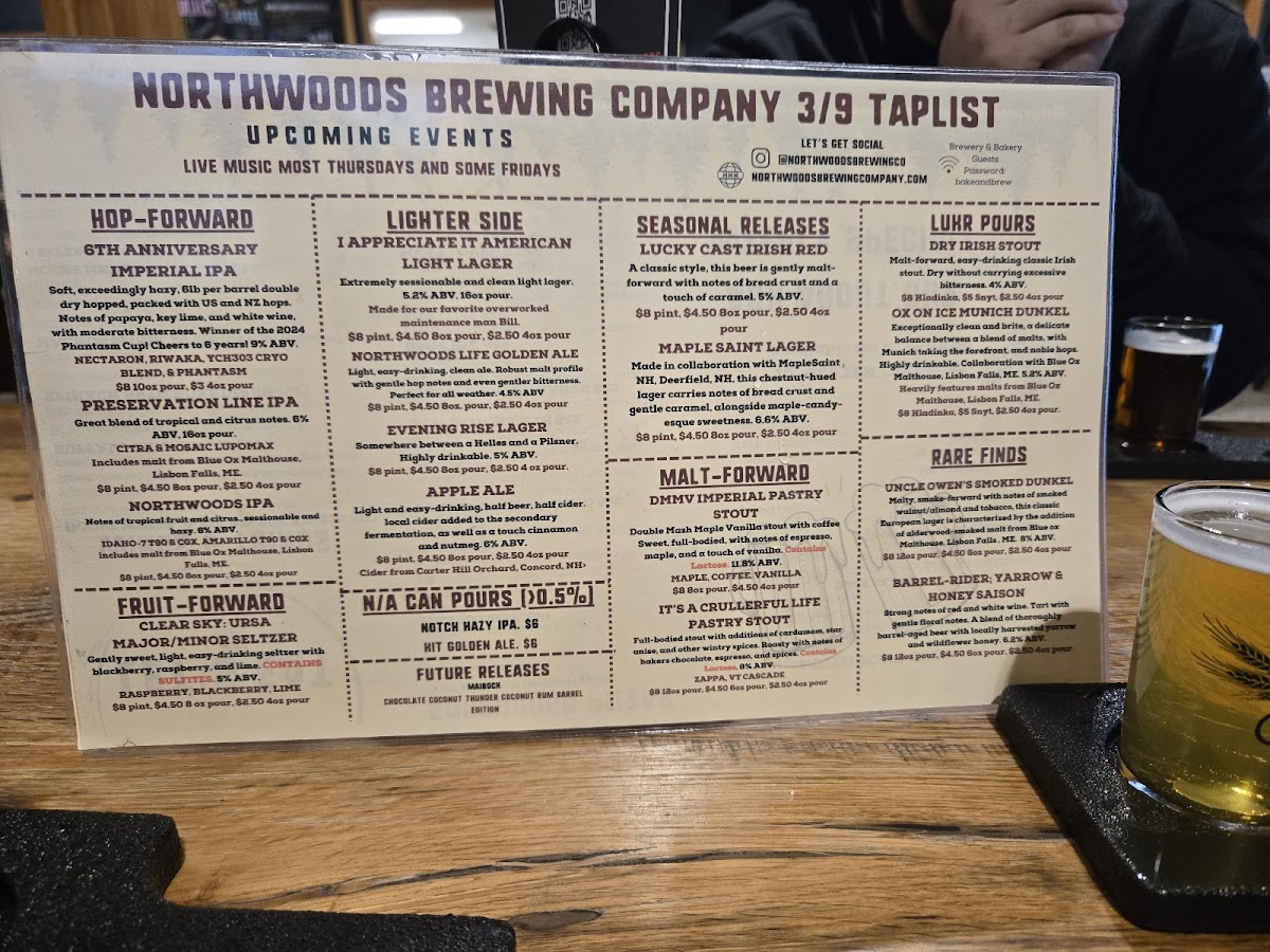 Menu The Original Johnson's Dairy Bar At Northwoods Brewing Company-2