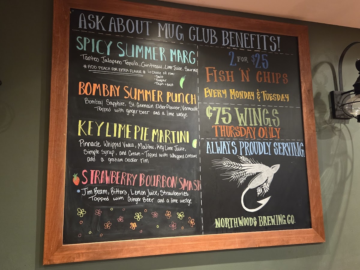 Menu The Original Johnson's Dairy Bar At Northwoods Brewing Company-4